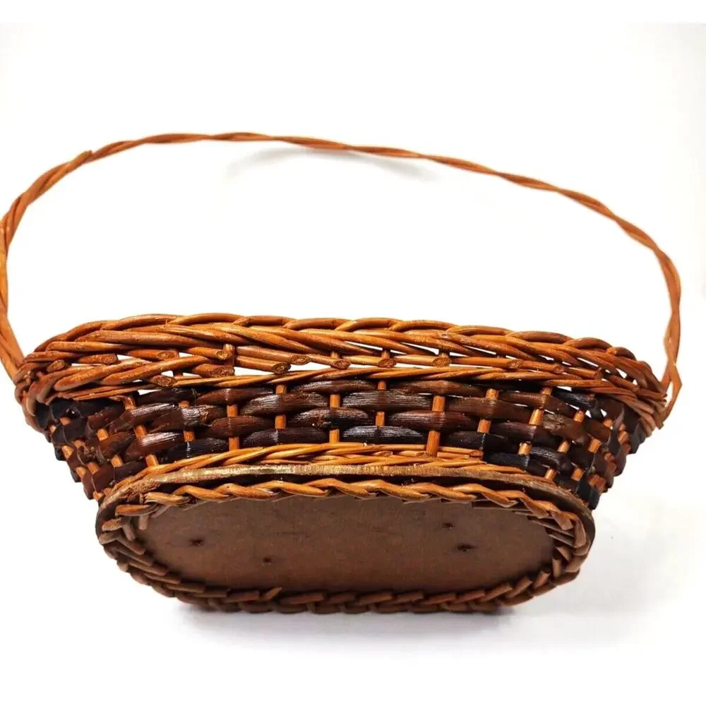 VTG Classic High Handle Woven Gathering Basket 17